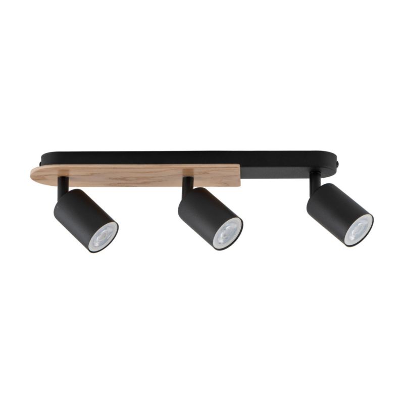 Oprawa sufitowa TK-Lighting Cover czarny z jasnym drewnem 3 x GU10 x IP20 wym: 18 x 51 cm - 1 szt.