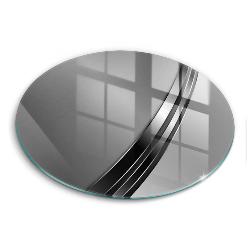 Okrągła szklana deska do krojenia Wallfluent fi40 cm Metalowa abstrakcja 1 szt.