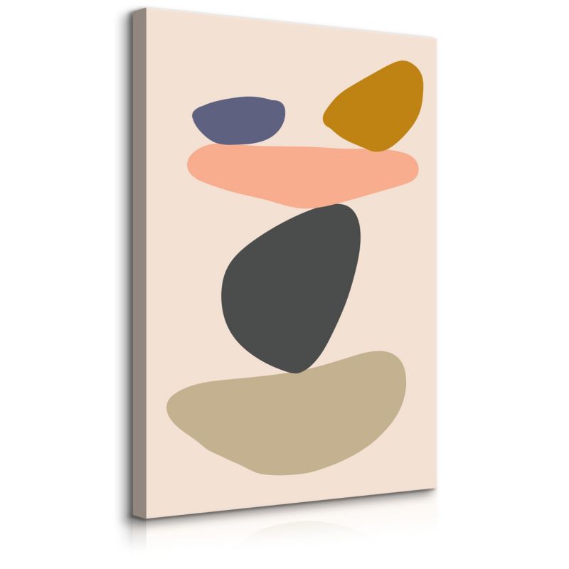 Obraz Muralo Do Salonu Kolorowe Kamienie Pastele Styl Boho 50x70 cm 1 szt.