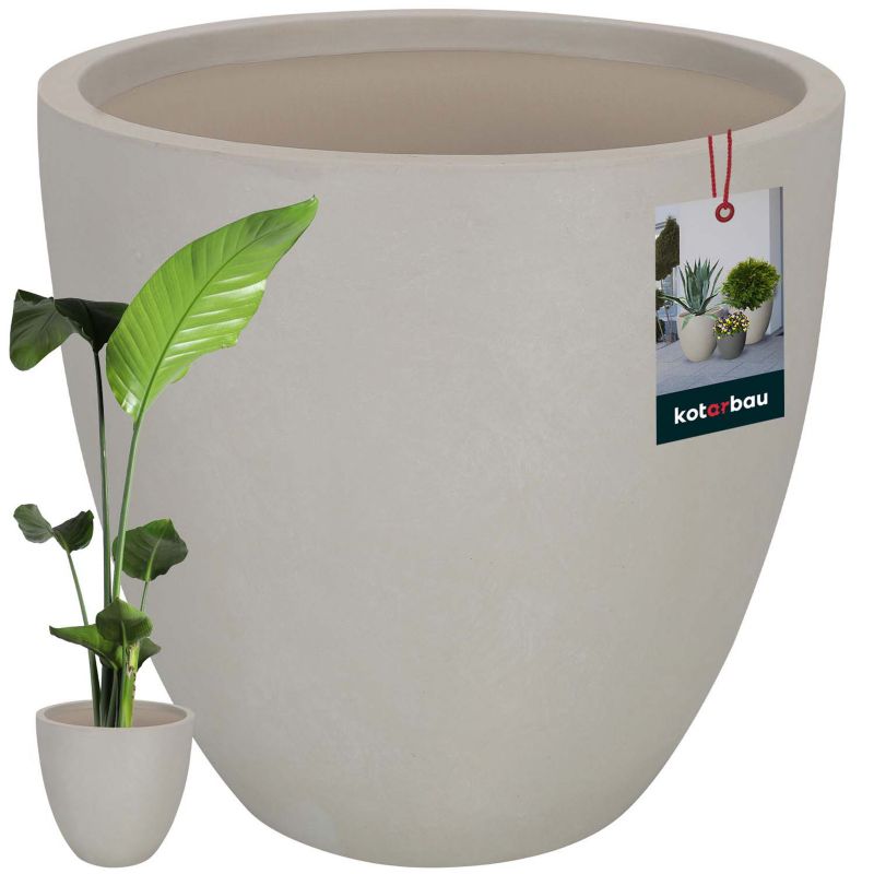 Doniczka włókno ceramiczne KOTARBAU beżowa 45x44 cm 1 szt.