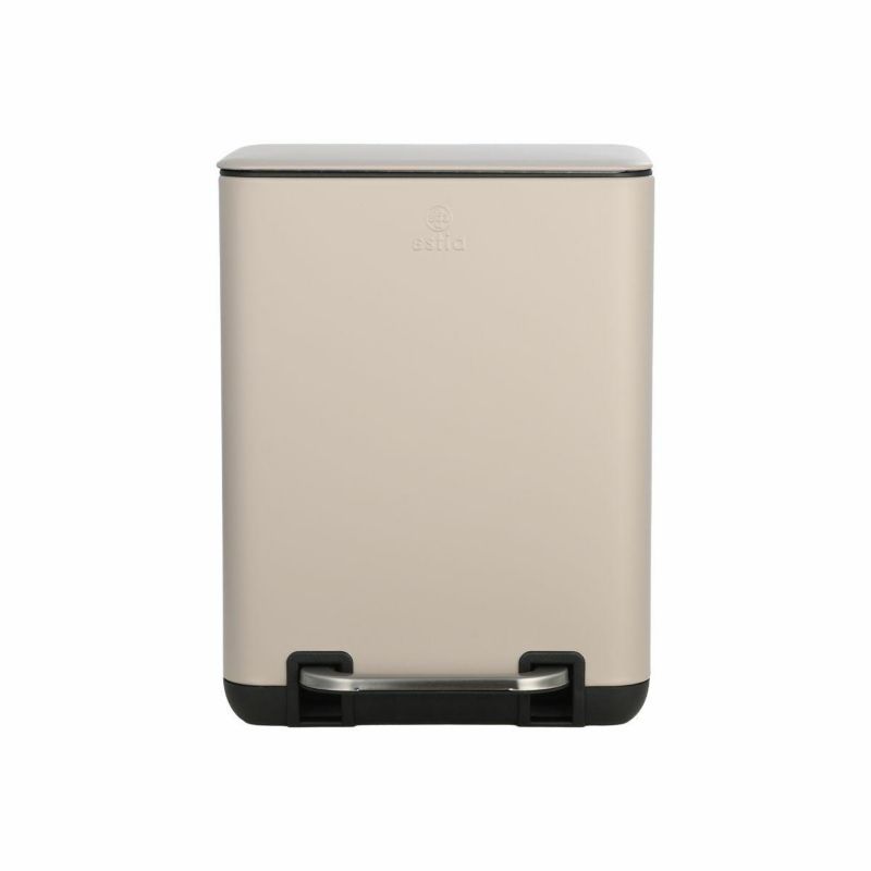 Kosz łazienkowy na śmieci Cubic Estia taupe metalowy z pedałem 6L 1 szt.