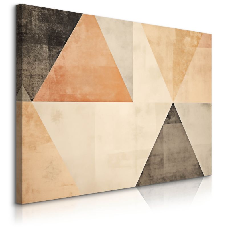 Obraz Muralo Do Salonu Abstrakcja Trójkąty Wzór Geometryczny Boho 70x50 cm 1 szt.