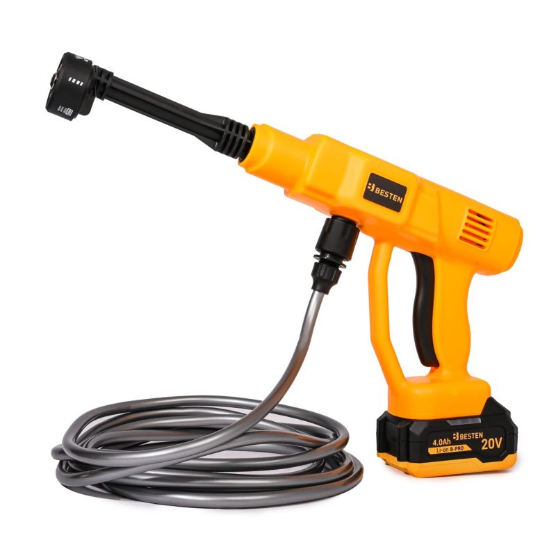 Myjka ciśnieniowa akumulatorowa BESTEN BE0002896 20V 20 bar 240 l/h 2x4Ah B-PRO dysza 6w1 zasysanie wody 1 szt.