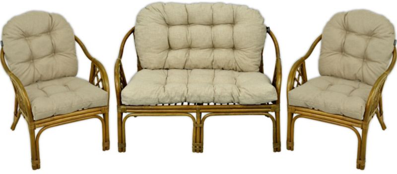 Poduszki na meble rattanowe AMPO komplet beż gładki 1 kpl.