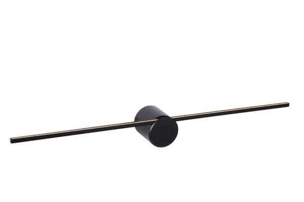 Kinkiet ścienny Lucide Mizar czarny LED 6W 2700K 450lm IP44 wym: 6 x 60 x 7 cm - 1 szt.
