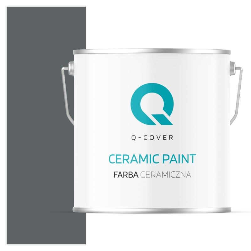 Farba Ceramiczna Do Ścian i Sufitów Q-Cover Antracyt H0912 Głęboki Mat 5L