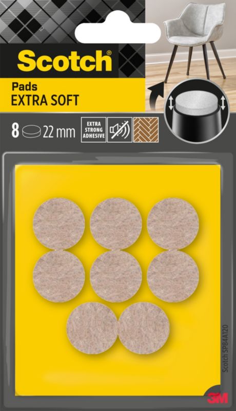 Podkładki samoprzylepne Scotch wełniane 22 mm 8 sztuk