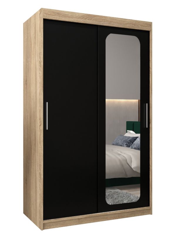 Szafa przesuwna Garderoba Abiks PROMO T2 120 sonoma/czarny 1 szt.