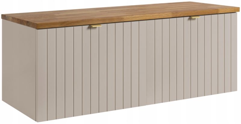 Szafka pod umywalkę Furnidea 121 cm z blatem kaszmir naturalny Harmo 1 szt.