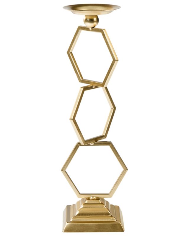 Świecznik Ardee Metal 44 cm Złoty 1 szt.