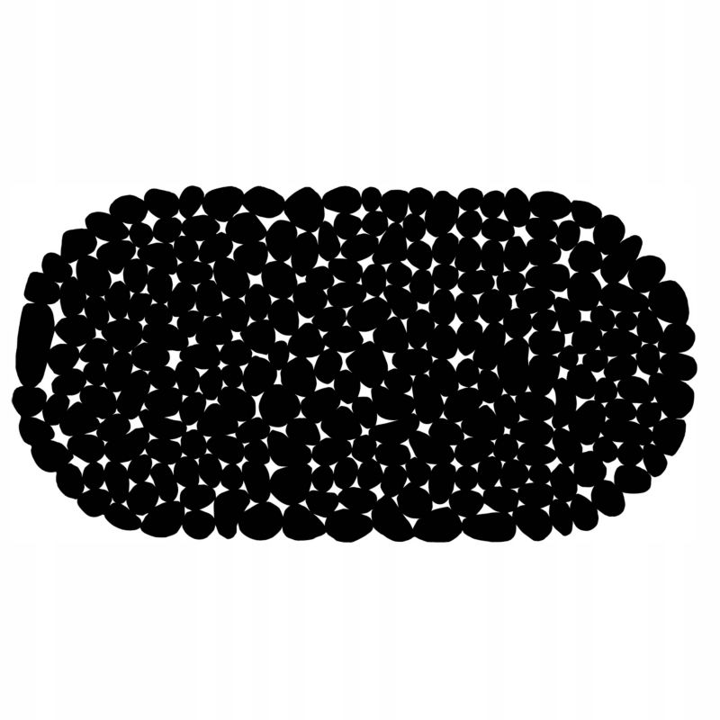 Mata łazienkowa Rodeno czarna antypoślizgowa 1 szt.