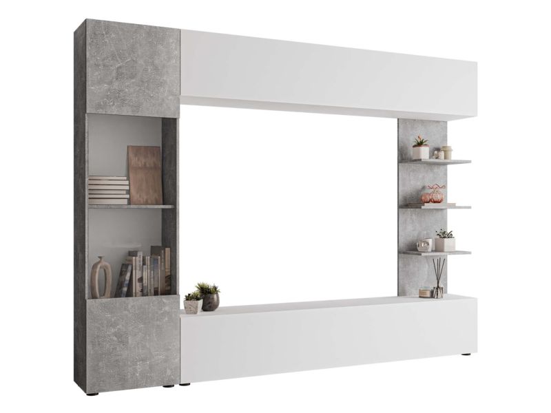 Meblościanka MIRJAN 24 Lazando biały/beton 1 kpl.