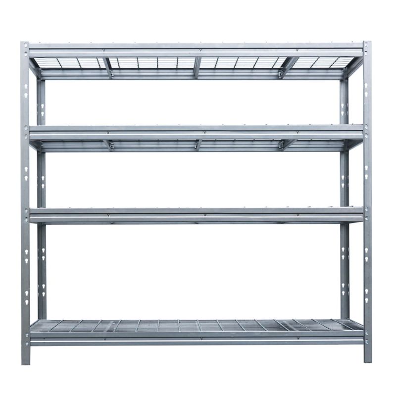 Regał metalowy AR Shelving Bullrack Rivet ocynkowany z 4 półkami z siatki stalowej 200x210x60 cm 600 kg 1 szt