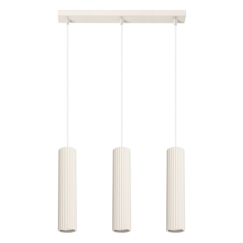 Lampa wisząca Sollux Lighting Karbon 0720 beżowa do kuchni 3xGU10 x 10W 1 szt.