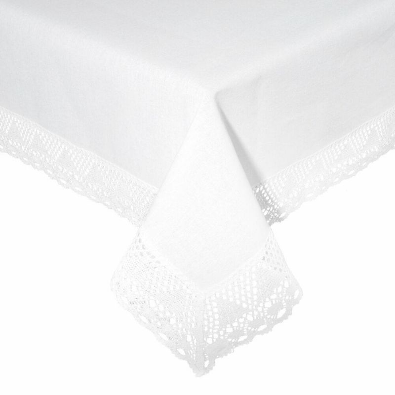 Obrus NATALY Eurofirany 140 x 260 cm biały z koronką 1szt.
