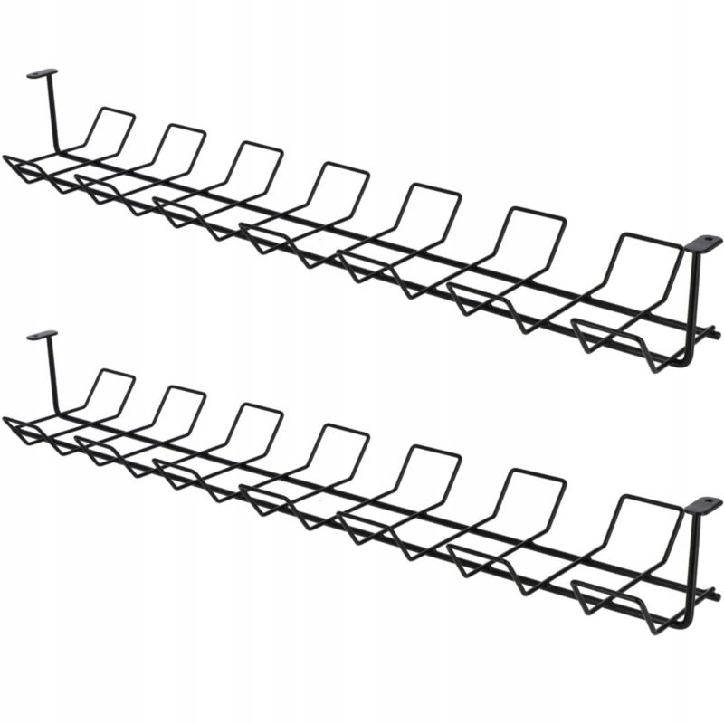 Maskownica Kabli KADAX 2x Tv Czarna Organizer Pod Biurko Na Kable maskująca Śruby 1szt.