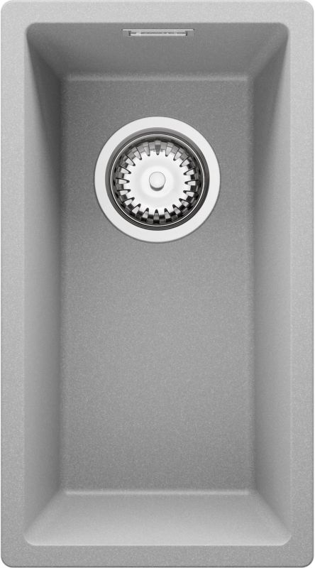 Zlewozmywak podblatowy Londyn PRIMAGRAN 26x47cm do szafki od 30cm, Szary + Syfon, S005, 1 szt.