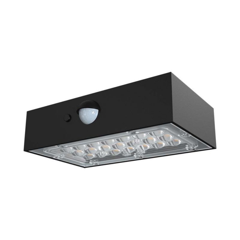 Kinkiet solarny z czujnikiem V-TAC Vt-403 czarny LED 3W 3000K - 4000K 350lm IP65 wym: 3,54 x 13,76 x 9,04 cm - 1 szt.