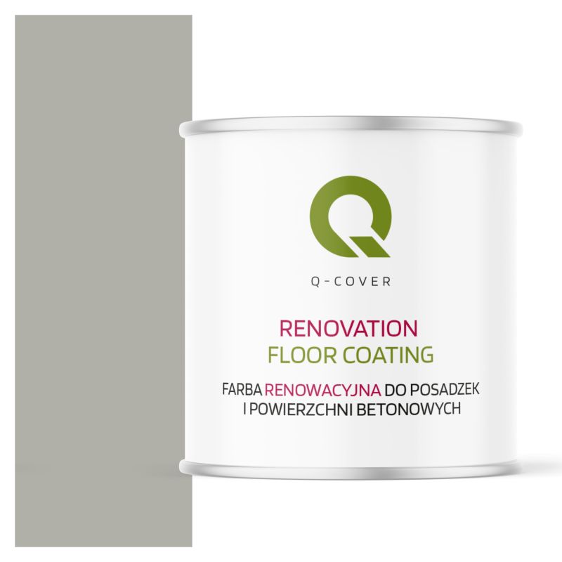Farba Renowacyjna do Posadzek i Powierzchni Betonowych Q-Cover Szary Agatowy RAL7038 Półmat 2.5L