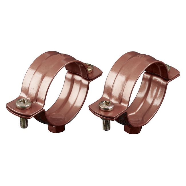 Obejma rynnowa Marley średnica 5,3 cm brązowa