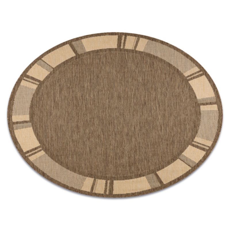 Dywan zewnętrzny Floorlux RugsX koło 200 cm brąz DEV1124 1 szt.