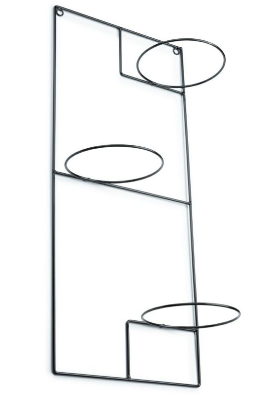 Kwietnik ścienny Dąstal Metalowy Czarny 31x17x71 cm 1 szt.