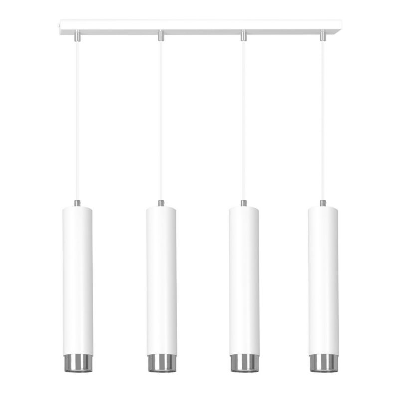 Lampa sufitowa Emibig Kibo biała chromowana wym: 100 x 60 x 8 cm 4xGU10 x 10W 1 szt.