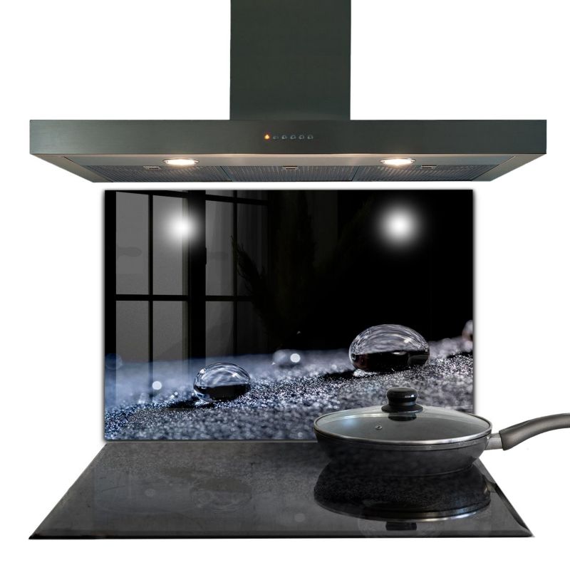 Panel kuchenny Wallfluent 80x60 cm Kropla Rosy Szklany 1 szt.