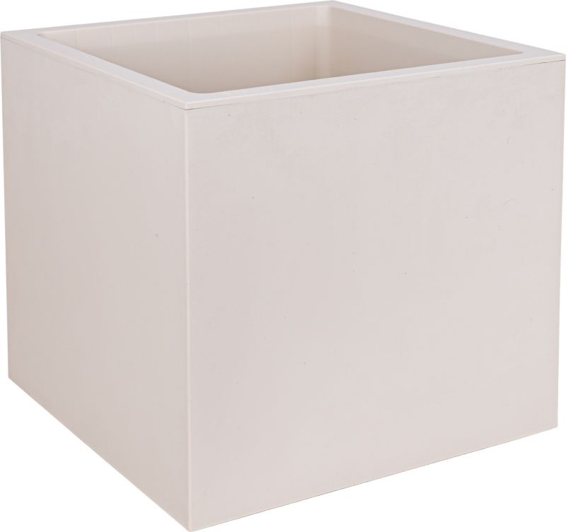 Donica DEROMA MILLENNIUM CUBO 39cm PERŁOWA zintegrowany drenaż mrozoodporna 1szt