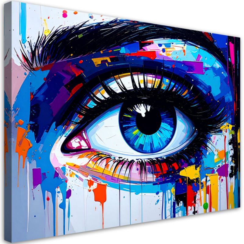 Obraz do sypialni salonu Feeby Portret Oko Kobiety Abstrakcja 90x60cm 1szt