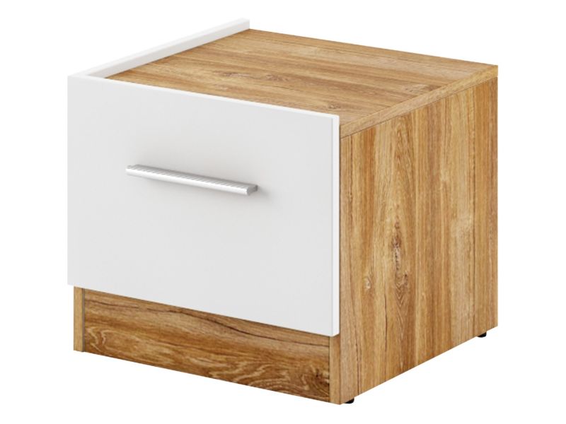 Szafka nocna MIRJAN 24 Dentro DT-03L biały / dąb stirling 1 szt.
