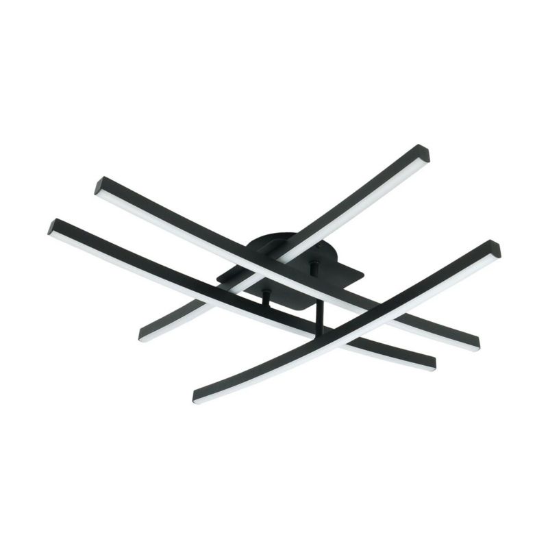 Lampa sufitowa IdeaLED Austin czarno-biała wym: 12,5 x 59 x 59 cm wbudowany LED 48W 1 szt.