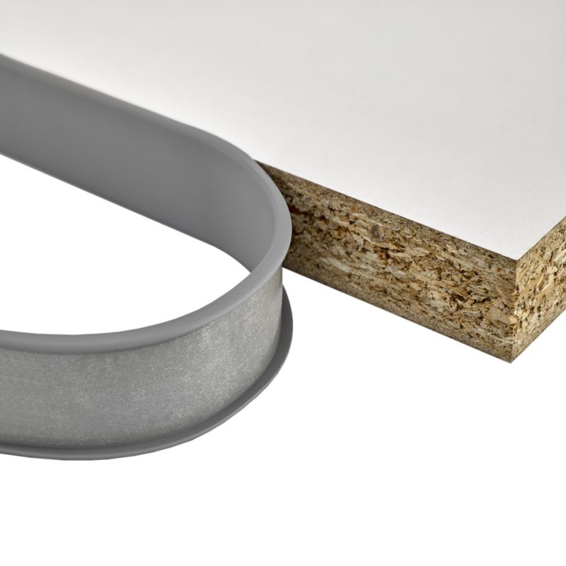 Profil meblowy PCV 18 mm QUEST, Samoprzylepna listwa meblowa do wykończeń, szary, 5 m