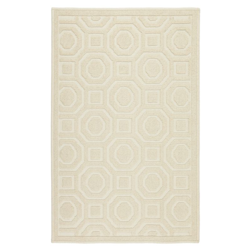 Dywanik łazienkowy Lino 50x80 cm e-floor bawełna egipska geometryczny beżowy 1 szt