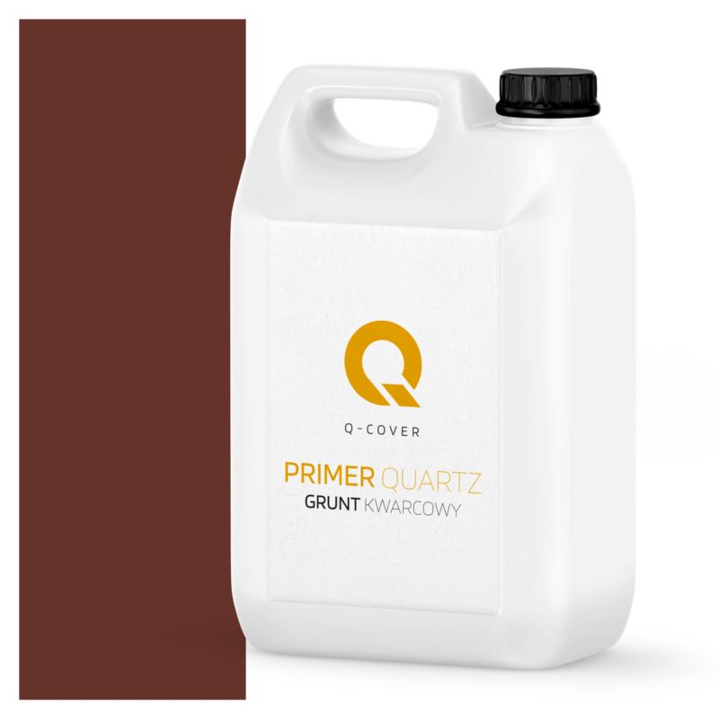 Grunt Kwarcowy pod Tynk Silikonowy Q-Cover Brązowy-czerwony RAL8012 3KG