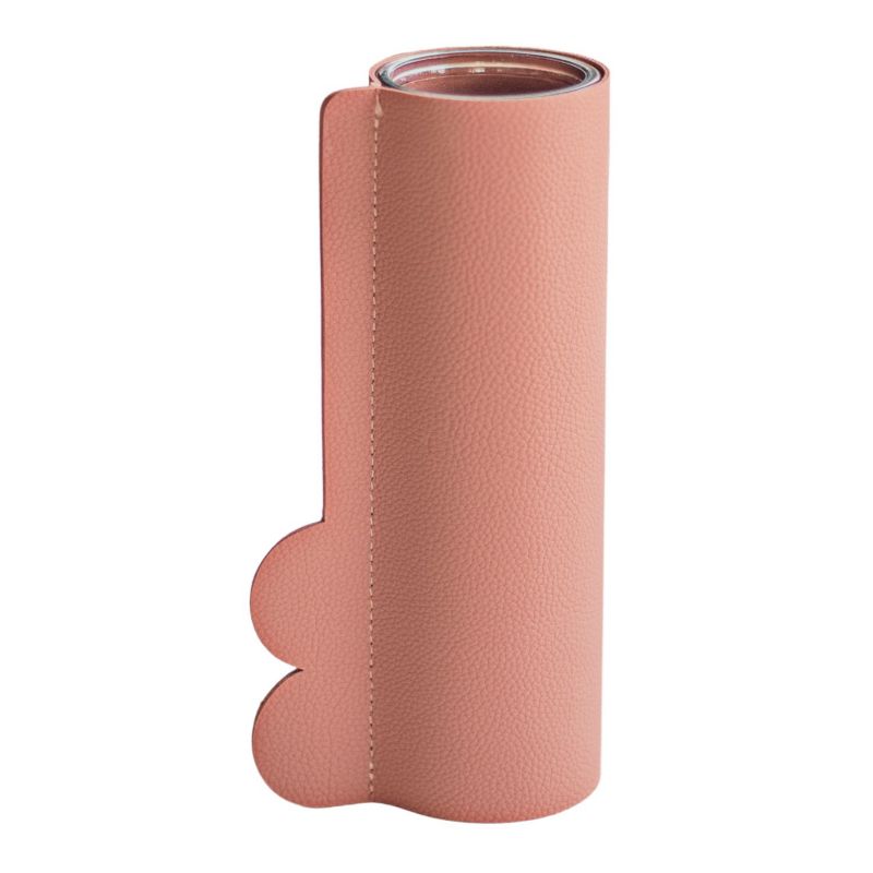 Wazon szklany w osłonce 20,5 cm różowy 20,5 cm