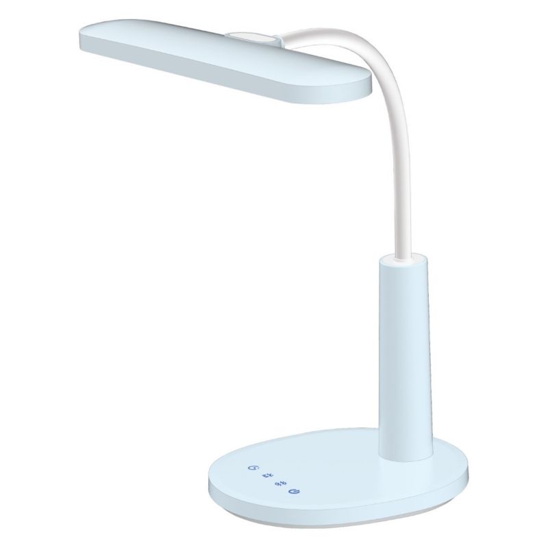 Lampka biurkowa Kaja Milo niebiesko-biała LED 10W 3000K-5700K 530lm IP20 wym: 37 x 28 x 19 cm tworzywo sztuczne - 1 szt.
