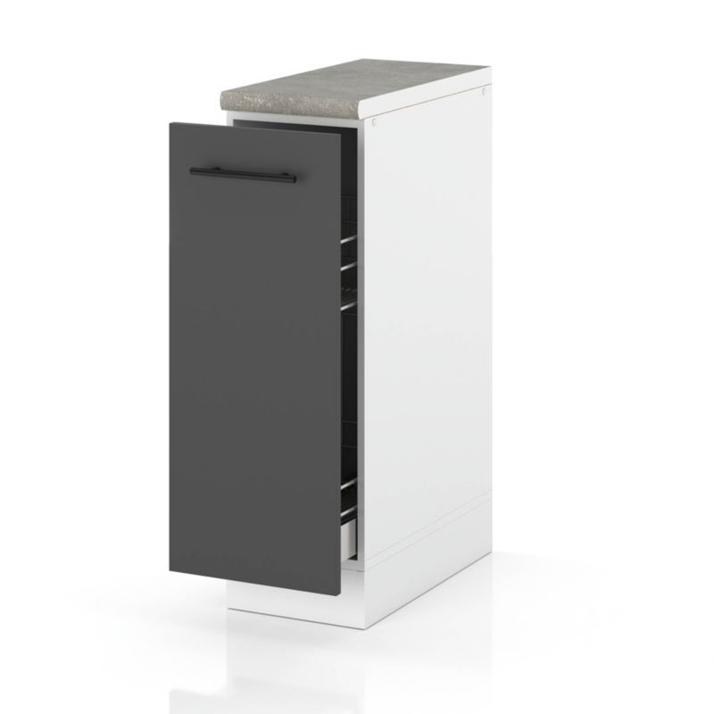 Szafka Kuchenna Hurtownia-Mebli Stojąca Cargo D20 CARGO sPremium 20cm Biały Mat Szary Mat 20x52x85 cm 1szt.