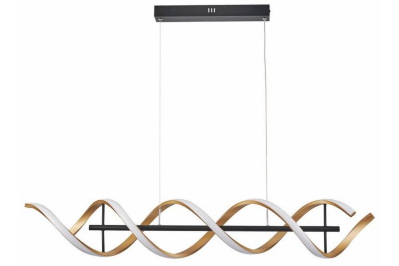 Lampa wisząca Reality Abrax 4185 czarno-złota nowoczesna wbudowany LED 40W 1 szt.