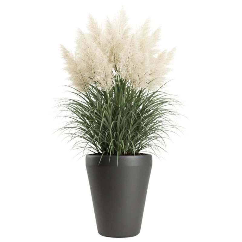 Donica Purea HowHomely wysoka ogrodowa duża antracyt h51,2x39,5 cm 1 szt.