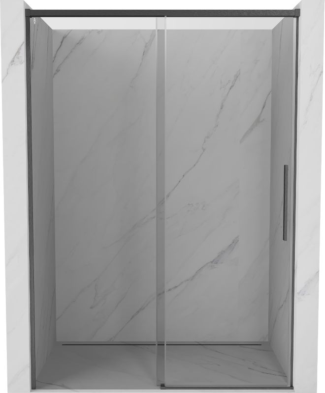 Drzwi prysznicowe rozsuwane Mexen Rox gun gray 150x200 cm 1 szt.