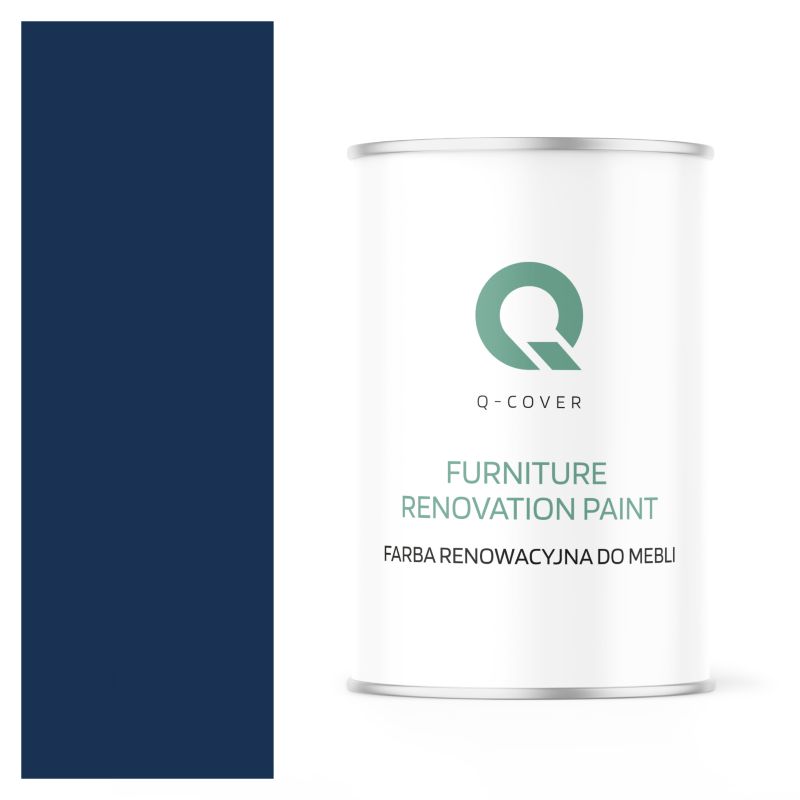 Farba Renowacyjna do Mebli Q-Cover Niebieski kobaltowy RAL5013 Satyna 1L