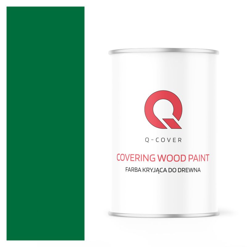 Farba Kryjąca do Drewna Q-Cover Zielony RAL6029 Satyna 1L