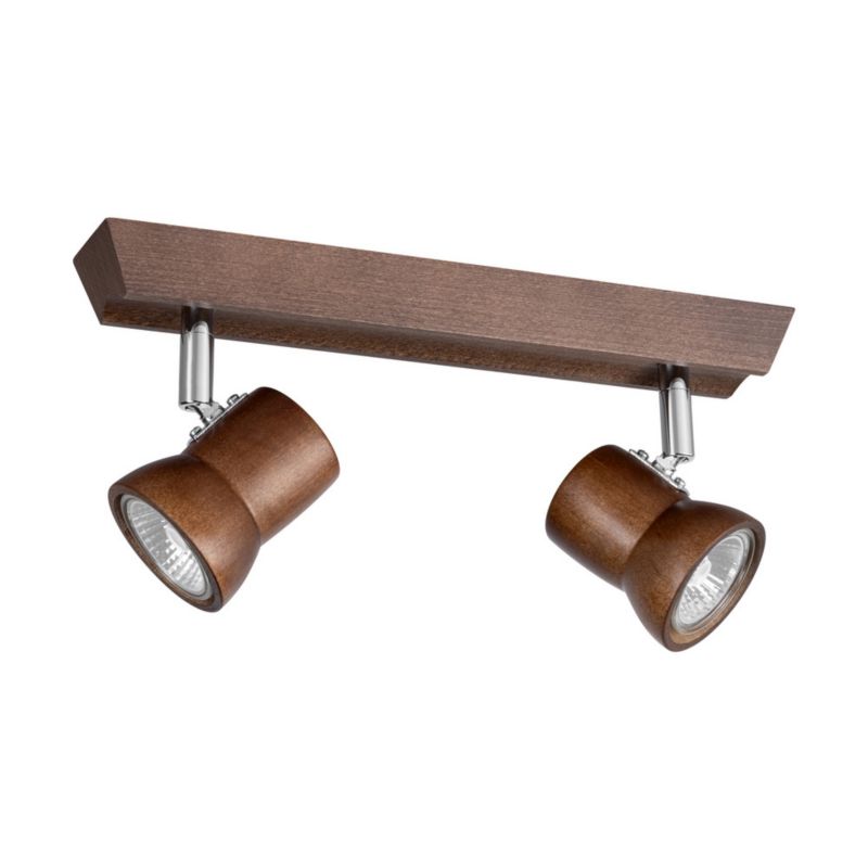 Drewniana Lampa Sufitowa SPOT Light 2xGU10 LED 5W Drewno Bukowe Orzechowe FSC, Polski Producent 1 szt.