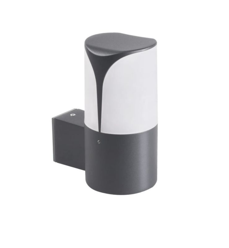 Kinkiet ścienny zewnętrzny Kanlux Preso grafitowo-biały 1 x E27 x 10W IP44 wym: 18 x 9 x 14 cm - 1 szt.