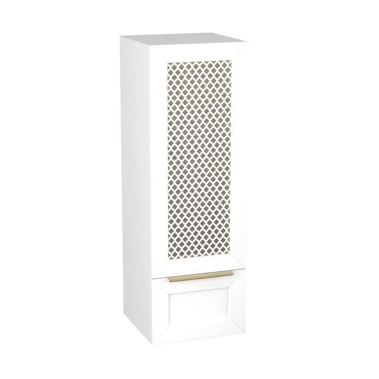 Szafka łazienkowa KROFAM CHIC 35 cm biała półmat/złota 1 szt.