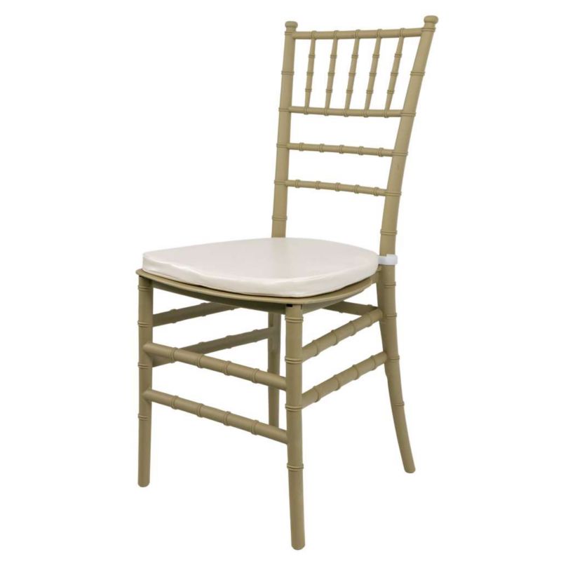 Krzesło Furvero Chiavari bankietowe weselne + poduszka szampańskie-pistacjowe 1szt.