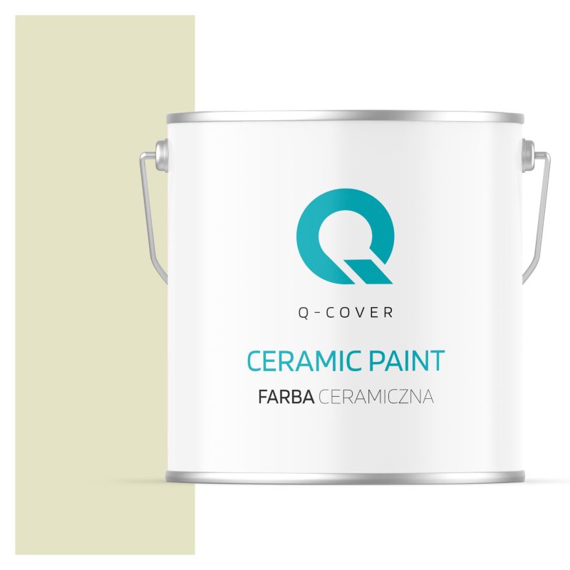 Farba Ceramiczna Do Ścian i Sufitów Q-Cover Biel złamana w groszkowy H2476 Głęboki Mat 5L