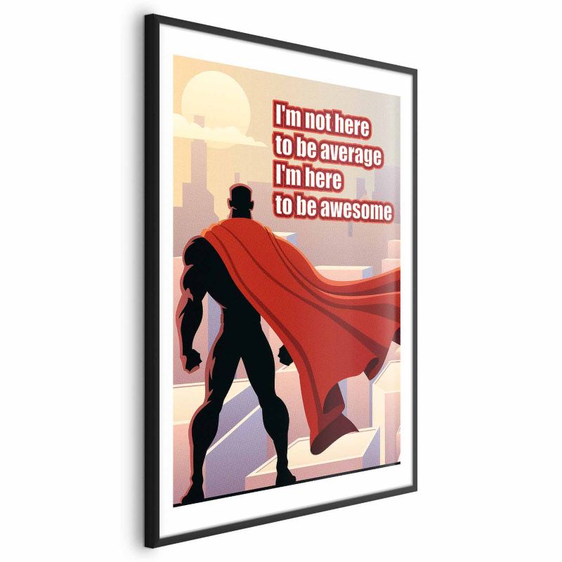 Plakat Artgeist Average 40x60 cm z ramą czarną 1 szt