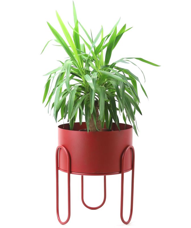 Kwietnik stojący JAKPOL Bomo 60cm metalowy bordowy 1 szt.